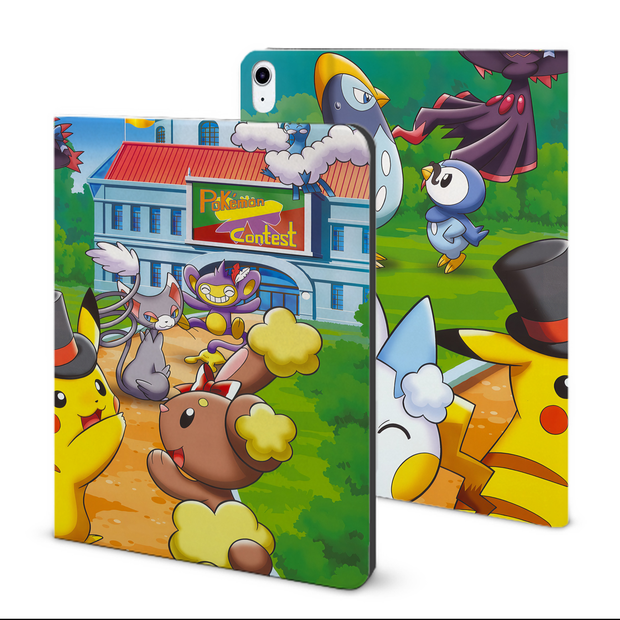 （画像用） ポケットモンスター Pokémon IPad ケース ブック型 PUレザー TPU 耐衝撃 軽量 薄型 ペン収納なし 全面保護 IPad 各モデル対応